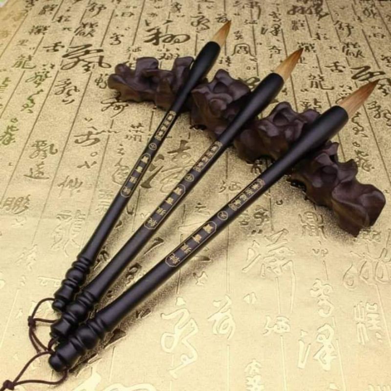Bộ 3 bút lông viết thư pháp: thuần lang thư bảo